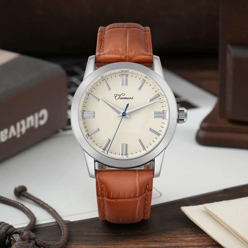 Chameri 37mm VH31 Sweep Second Quartz Watch GS03 - Image 4