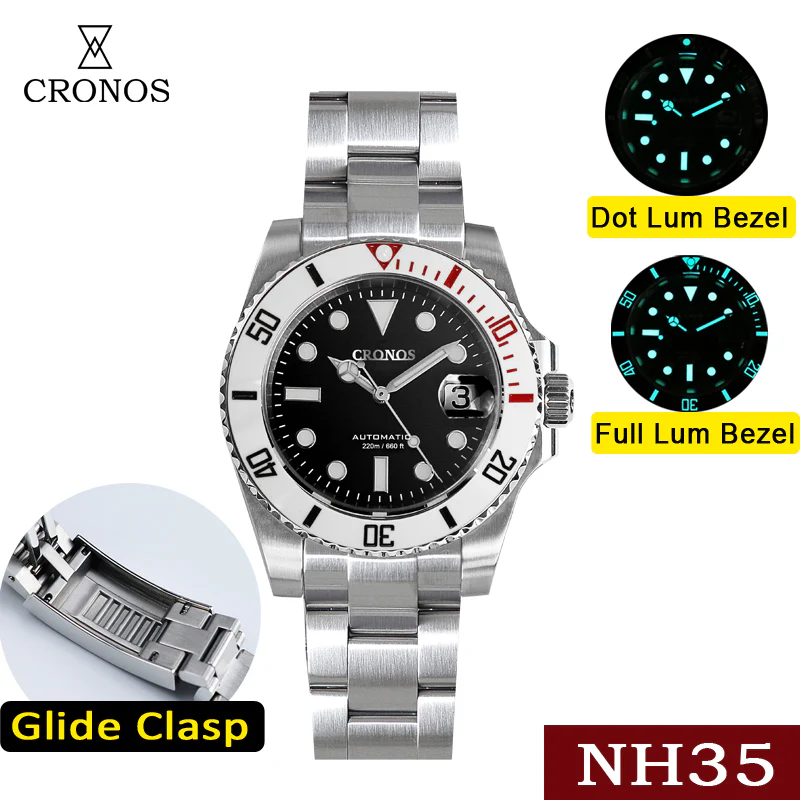 Cronos 2.5x Sub Diver NH35 Dive Watch L6015 - Image 9