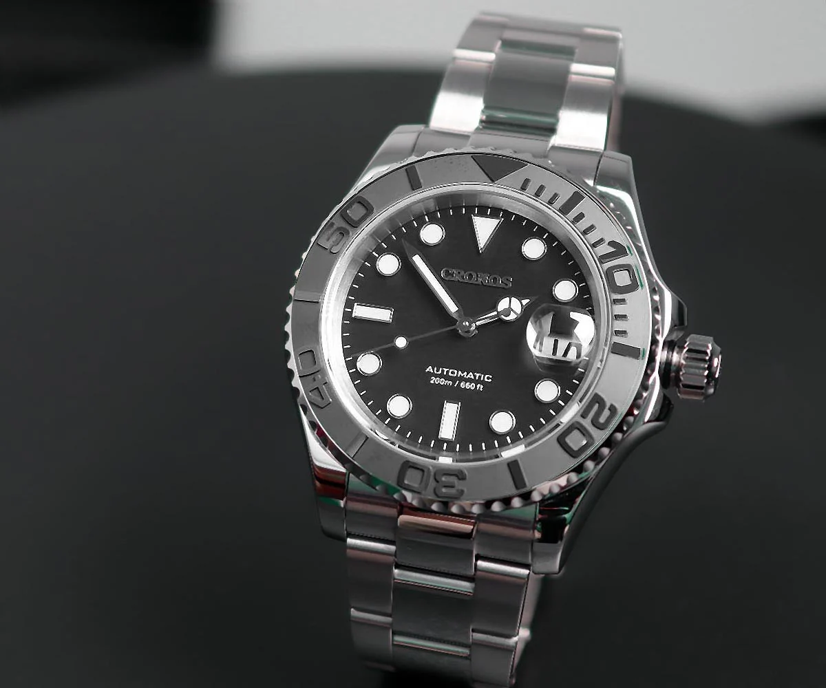 Cronos 2.5x Water Ghost Sub Dive Watch L6018 Polished Mid-link - Image 8
