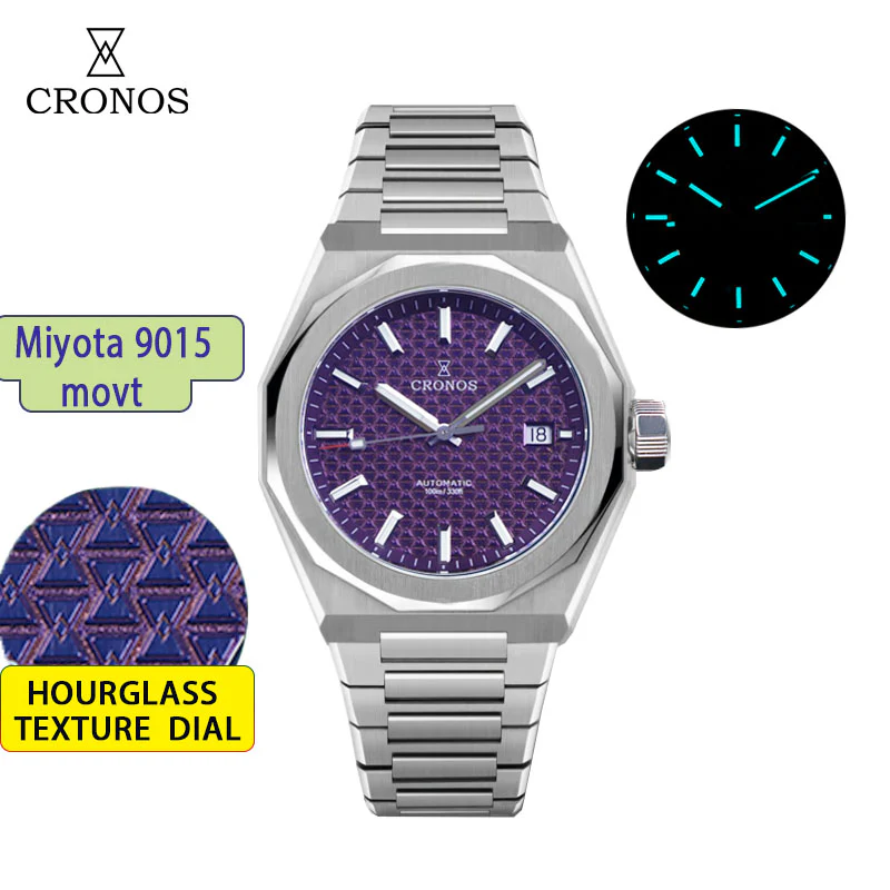 Cronos 39mm Miyota 9015/9s05 Men Watch L6038 - Image 22