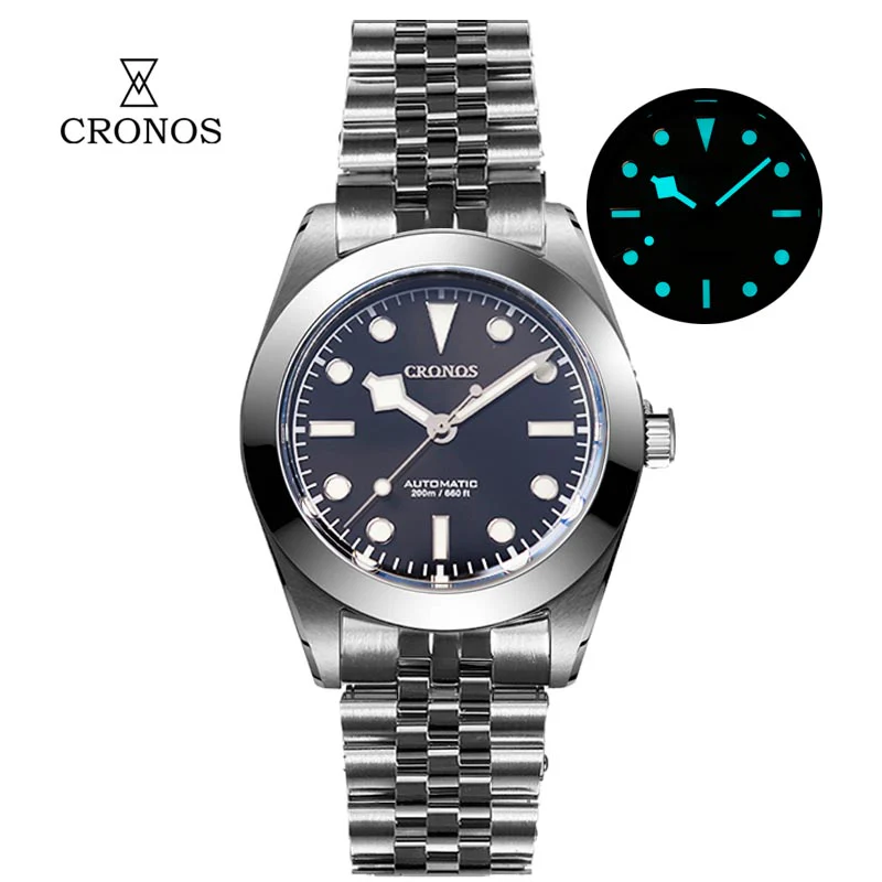 Cronos BB39 NH35 Snowflake Automatic Men Watch L6025-Jubilee bracelet - Image 4