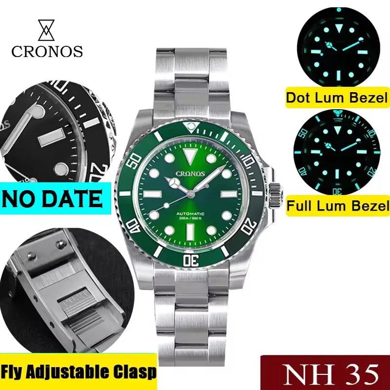 Cronos No Date NH35 Sub Diver Watch L6015 - Image 10
