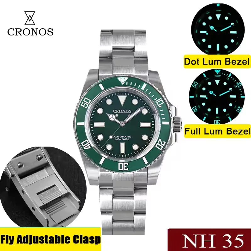 Cronos No Date NH35 Sub Diver Watch L6015 - Image 3