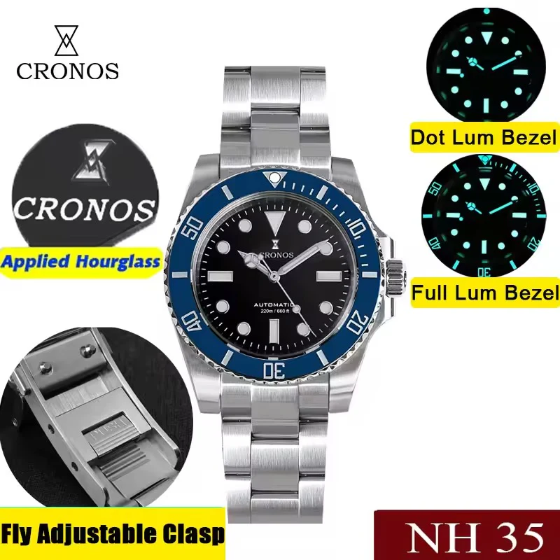 Cronos No Date NH35 Sub Diver Watch L6015 - Image 4