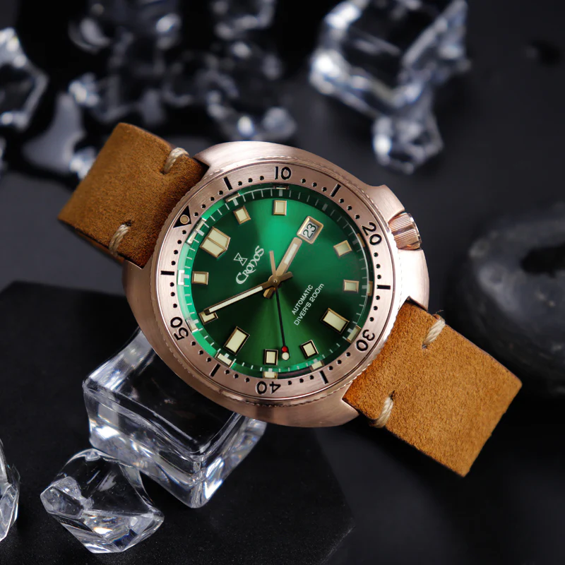 Cronos Turtle Men Bronze Automatic PT5000 and SW200 Crystal Watch L6006 - Image 4