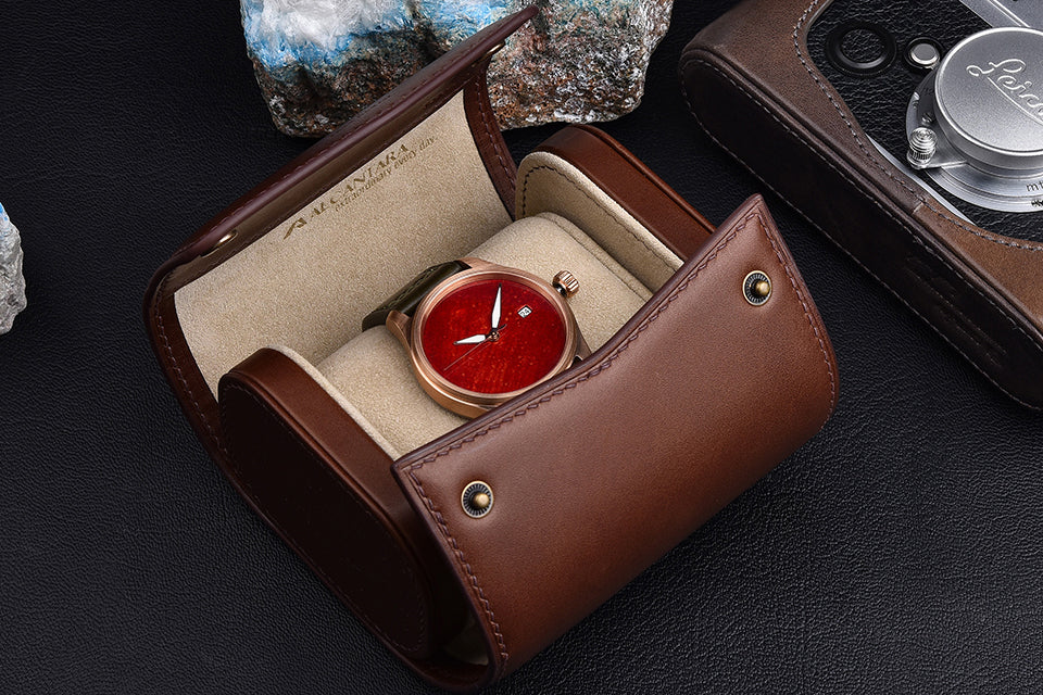 HUASUO 38mm Luxury Bronze Lacquerware Dail Pilot Watch - Image 10