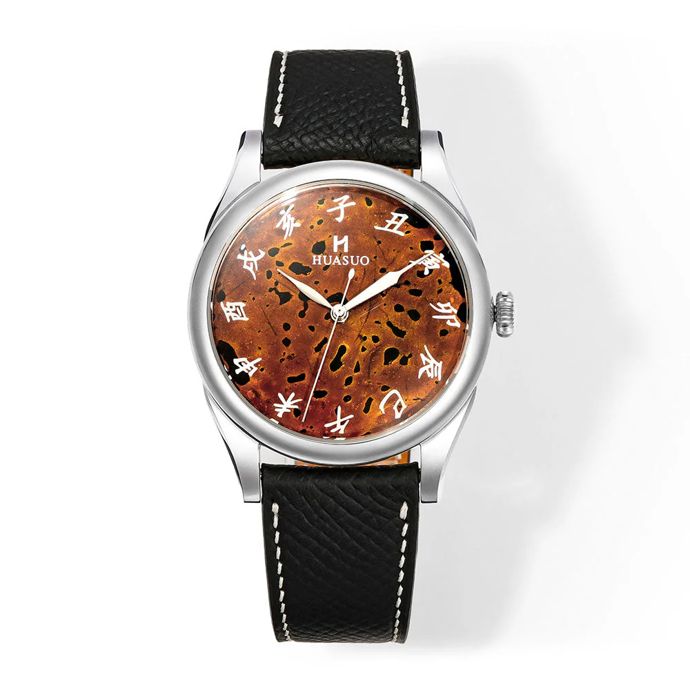 HuaSuo 38mm Luxury Handmade Lacquer Dial Men's Watch - Image 11
