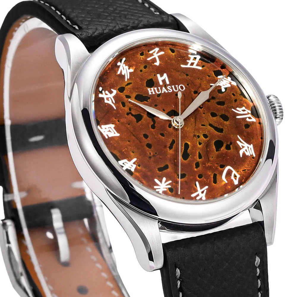 HuaSuo 38mm Luxury Handmade Lacquer Dial Men's Watch - Image 3