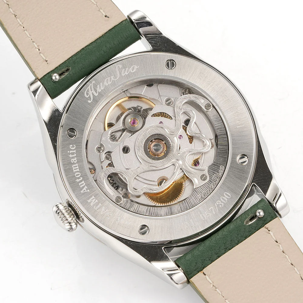 HuaSuo 38mm Luxury Handmade Lacquer Dial Men's Watch - Image 4