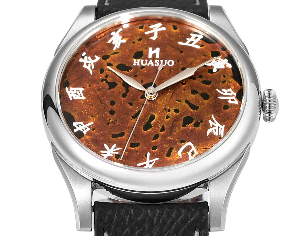 HuaSuo 38mm Luxury Handmade Lacquer Dial Men's Watch - Image 8
