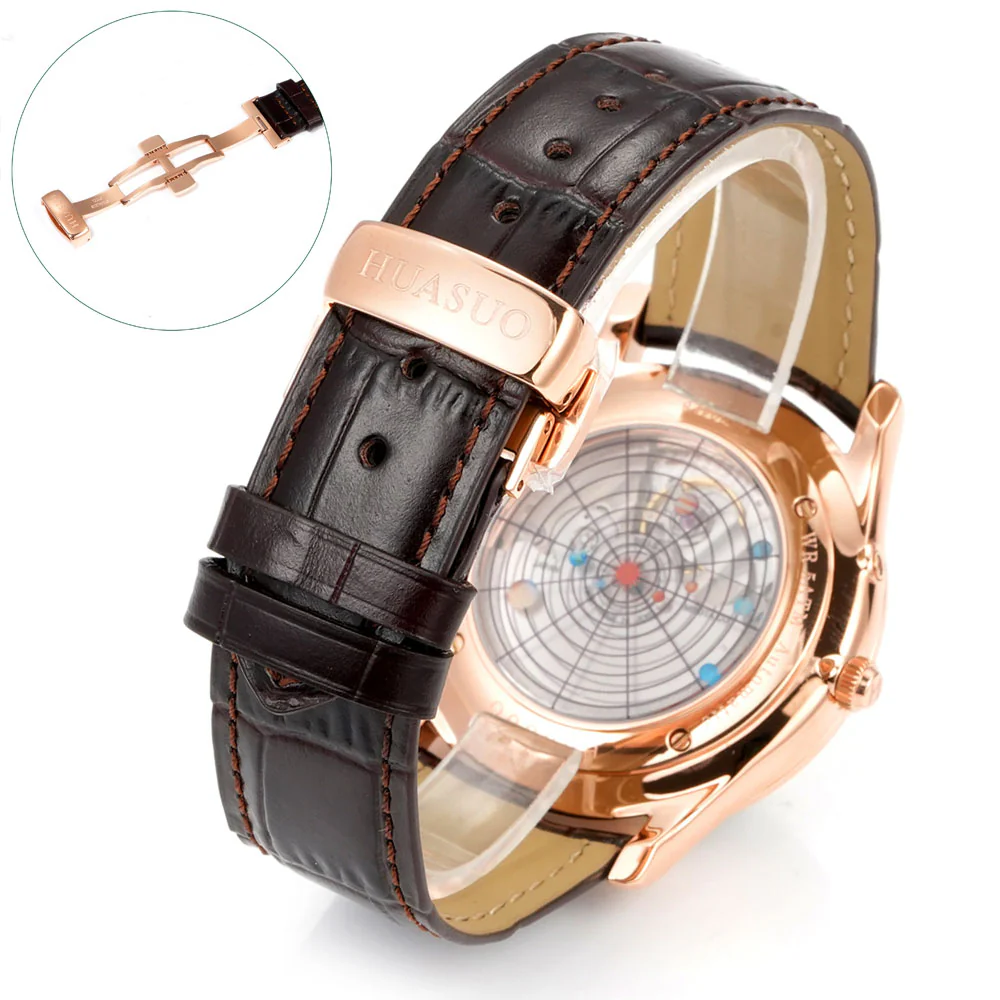 HUASUO 39mm Luxury Aventurine Moon Phase Men's Watches - Image 19
