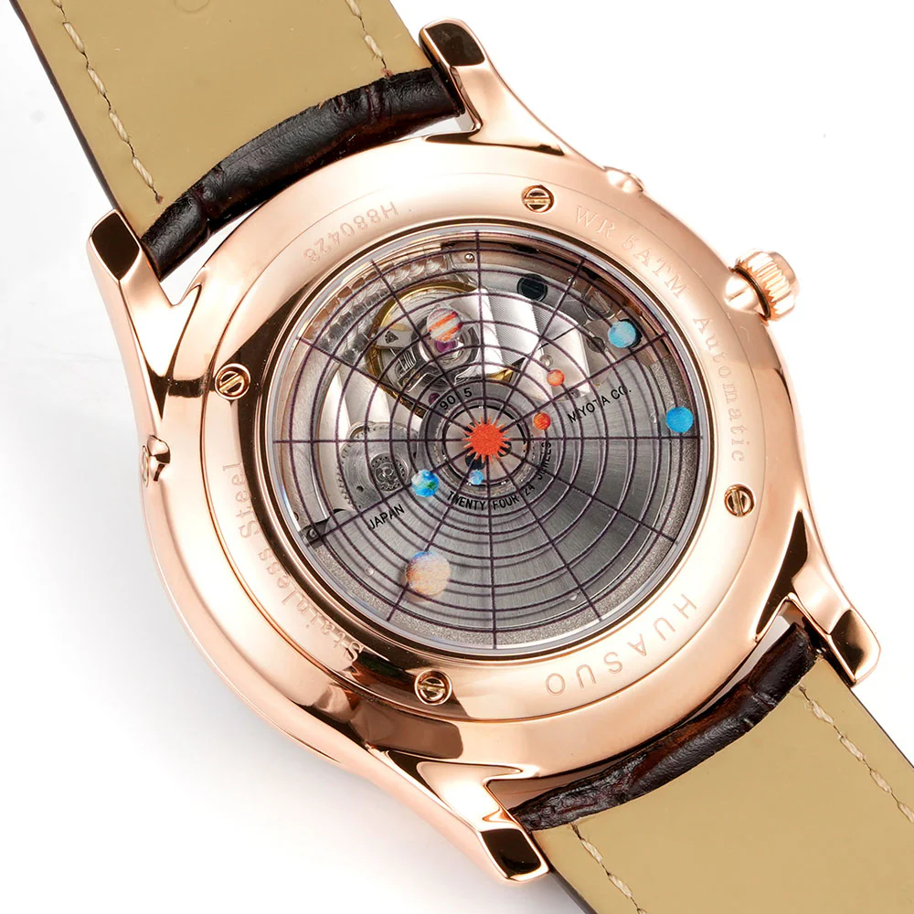 HUASUO 39mm Luxury Aventurine Moon Phase Men's Watches - Image 21