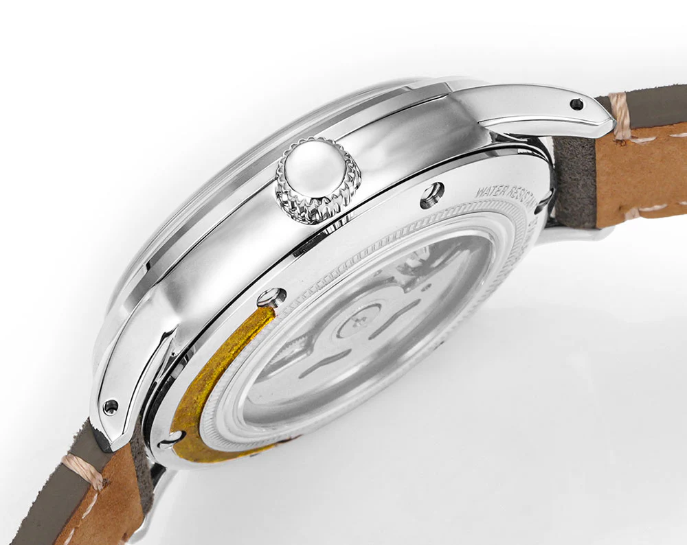 HUASUO 39mm Luxury Handmade Lacquer Dial GMT Men's Watch - Image 13