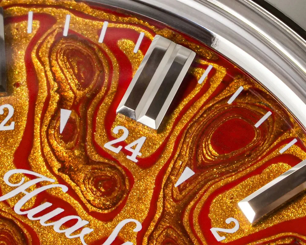 HUASUO 39mm Luxury Handmade Lacquer Dial GMT Men's Watch - Image 14
