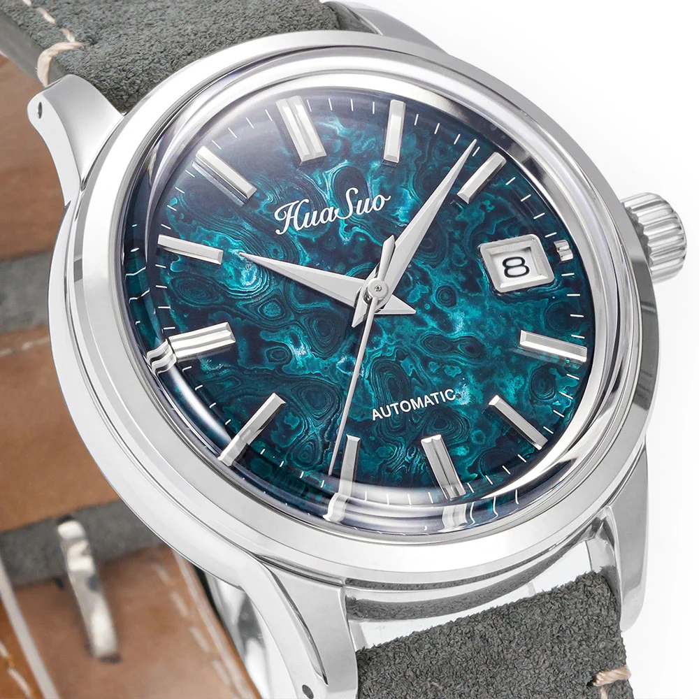 HUASUO 39mm NH35 Men's Handmade Lacquer Dial Watches - Image 10