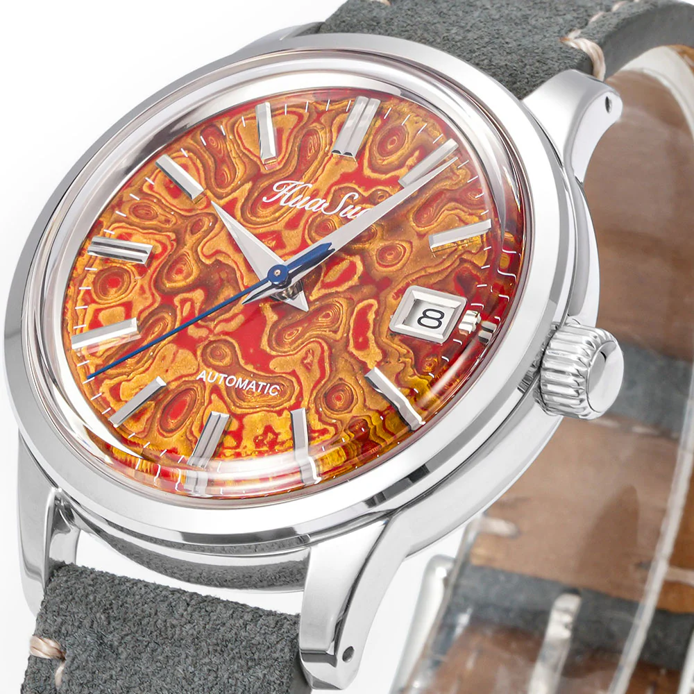HUASUO 39mm NH35 Men's Handmade Lacquer Dial Watches - Image 11