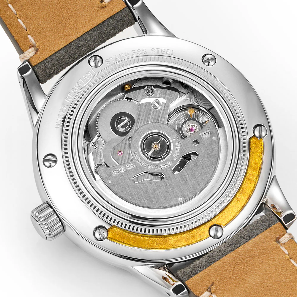 HUASUO 39mm NH35 Men's Handmade Lacquer Dial Watches - Image 13