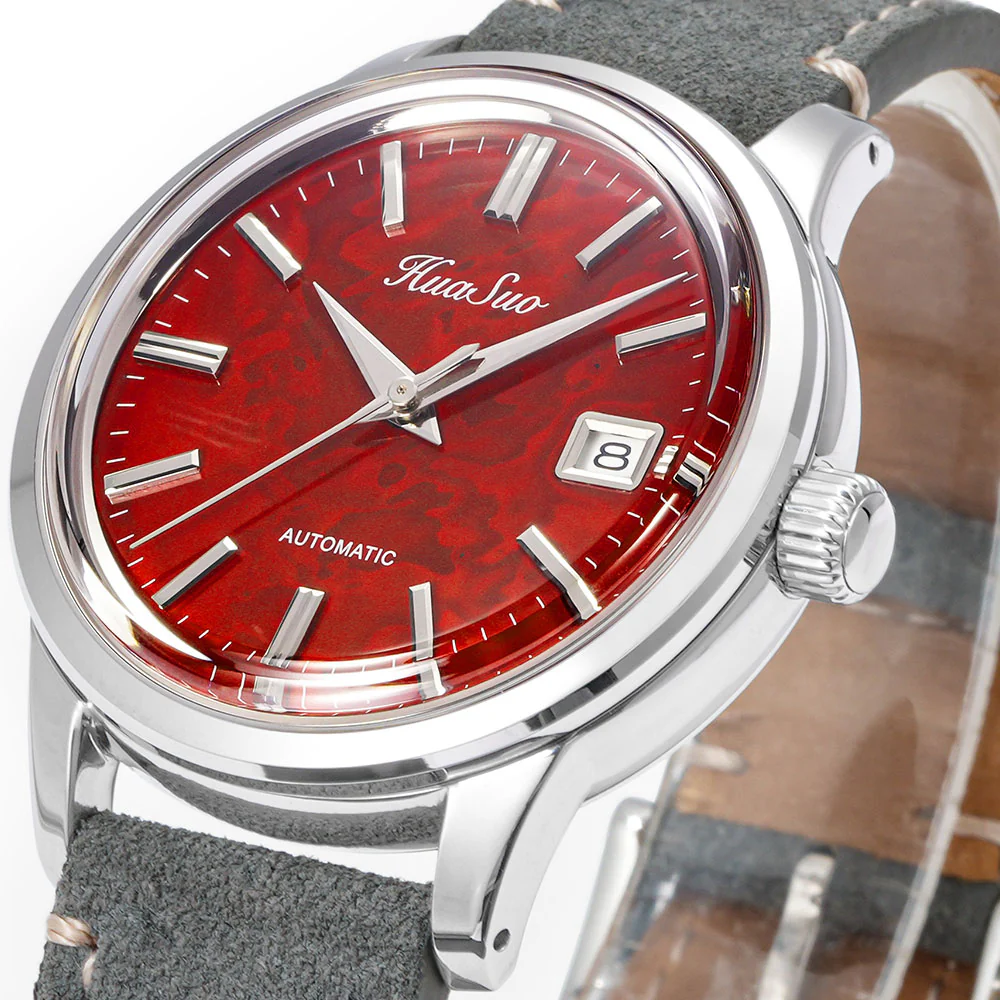 HUASUO 39mm NH35 Men's Handmade Lacquer Dial Watches - Image 17