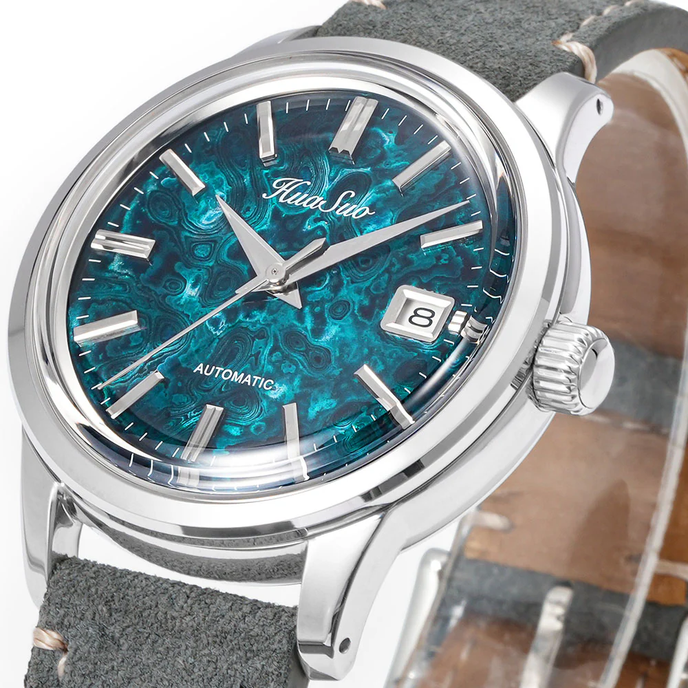 HUASUO 39mm NH35 Men's Handmade Lacquer Dial Watches - Image 22