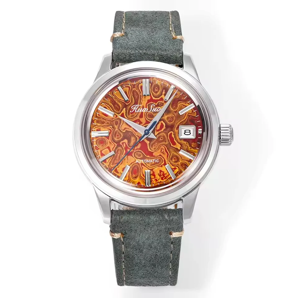 HUASUO 39mm NH35 Men's Handmade Lacquer Dial Watches - Image 24