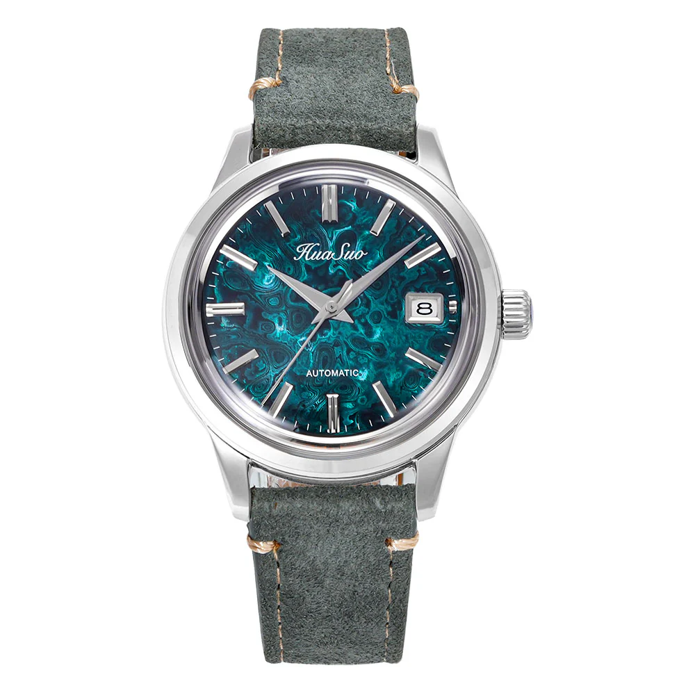 HUASUO 39mm NH35 Men's Handmade Lacquer Dial Watches - Image 4