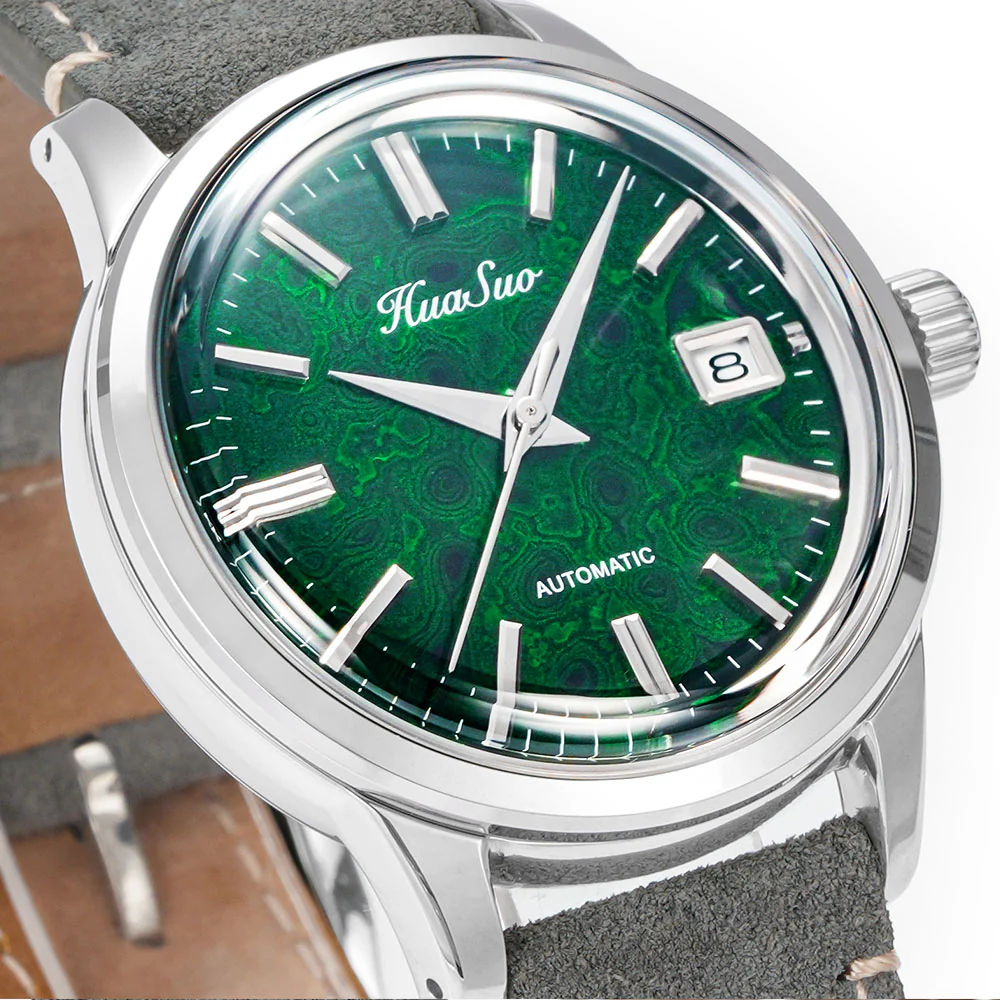 HUASUO 39mm NH35 Men's Handmade Lacquer Dial Watches - Image 5