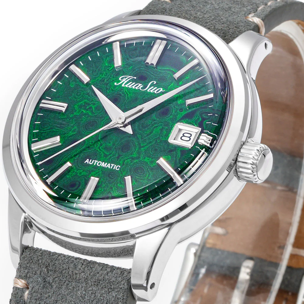 HUASUO 39mm NH35 Men's Handmade Lacquer Dial Watches - Image 7