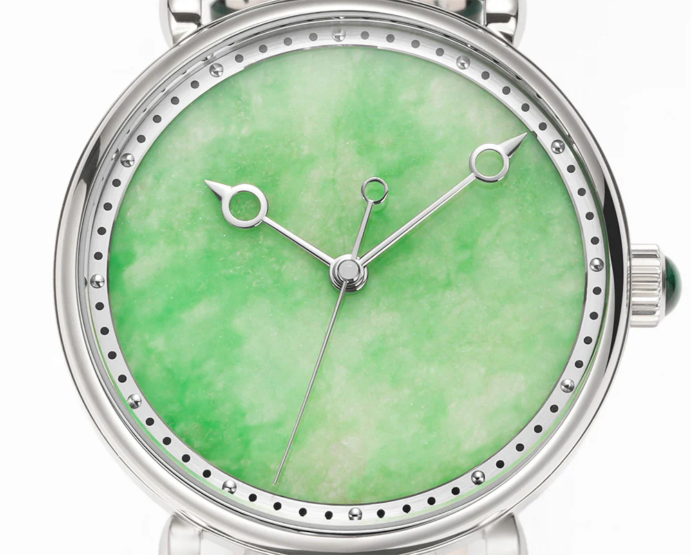 HUASUO 41mm ETA2892 Retro Jade Or Malachit Dial Mens Watches - Image 17