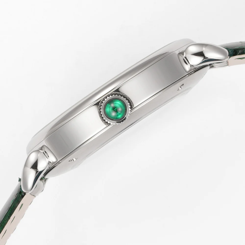 HUASUO 41mm ETA2892 Retro Jade Or Malachit Dial Mens Watches - Image 18