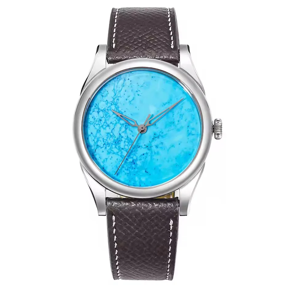 HUASUO New 38mm Business Men Watch Tiger Eye Stone Dial Watch - Image 10