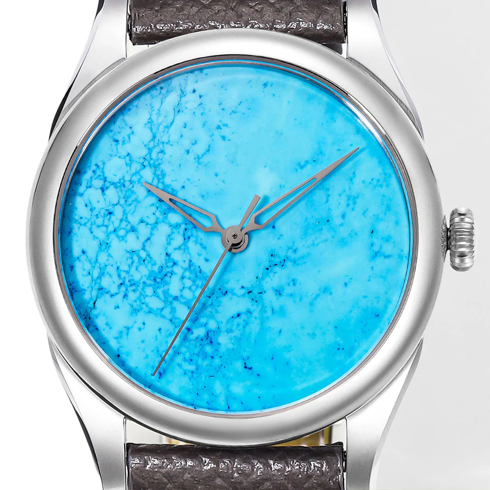 HUASUO New 38mm Business Men Watch Tiger Eye Stone Dial Watch - Image 14