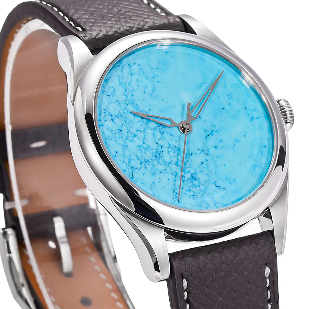 HUASUO New 38mm Business Men Watch Tiger Eye Stone Dial Watch - Image 22