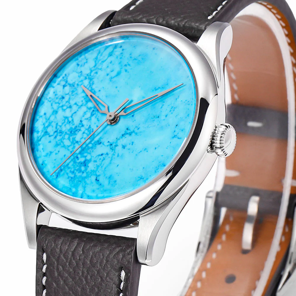 HUASUO New 38mm Business Men Watch Tiger Eye Stone Dial Watch - Image 25