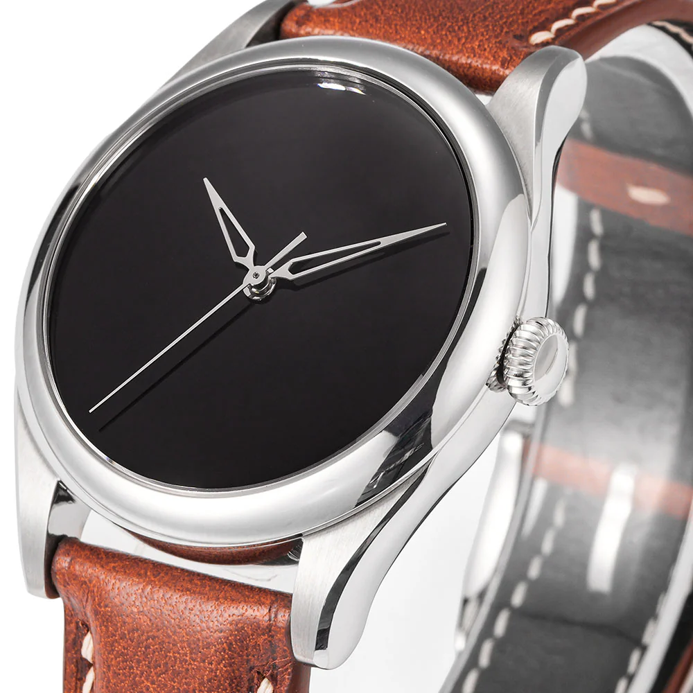 HUASUO New 38mm Business Men Watch Tiger Eye Stone Dial Watch - Image 28