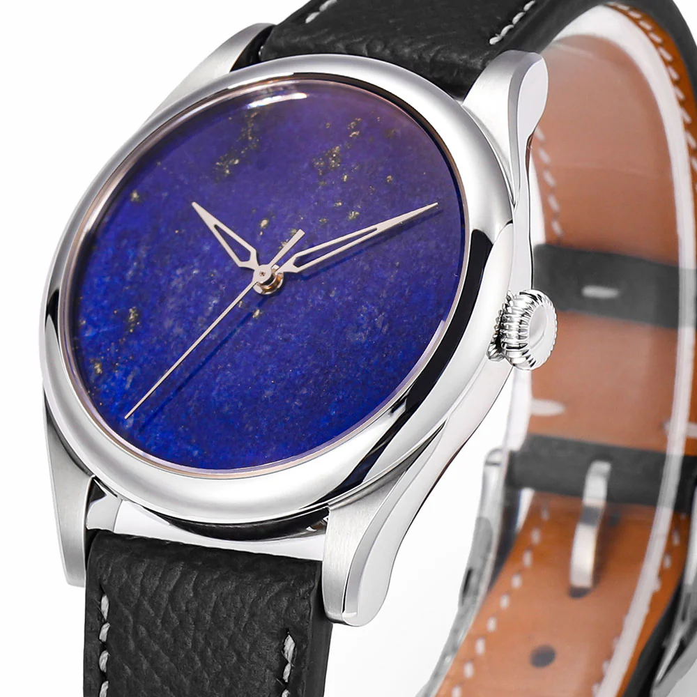 HUASUO New 38mm Business Men Watch Tiger Eye Stone Dial Watch - Image 29