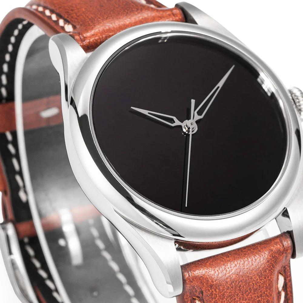 HUASUO New 38mm Business Men Watch Tiger Eye Stone Dial Watch - Image 7