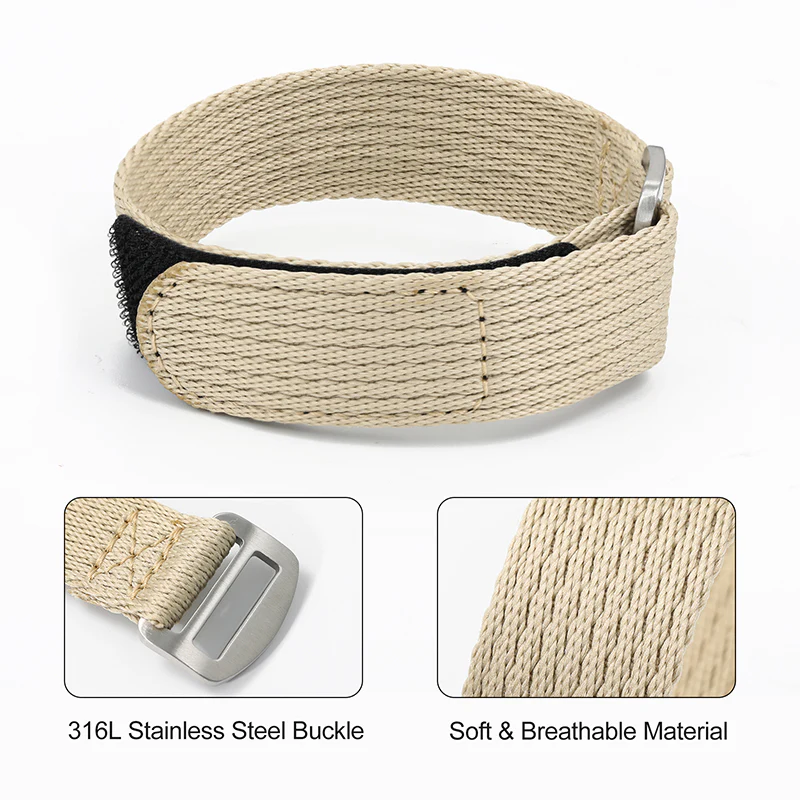 20mm/22mm Soft Nylon Magic Tape Watchband - Image 10
