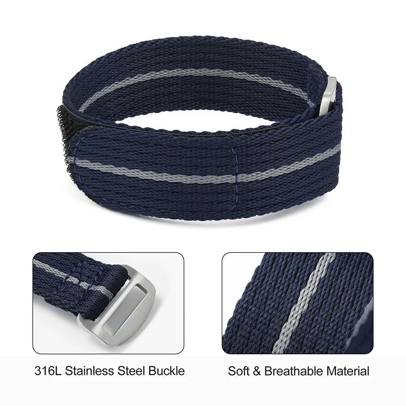 20mm/22mm Soft Nylon Magic Tape Watchband - Image 13