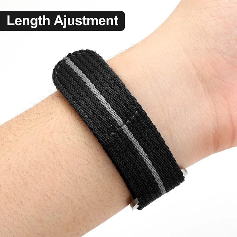 20mm/22mm Soft Nylon Magic Tape Watchband - Image 7