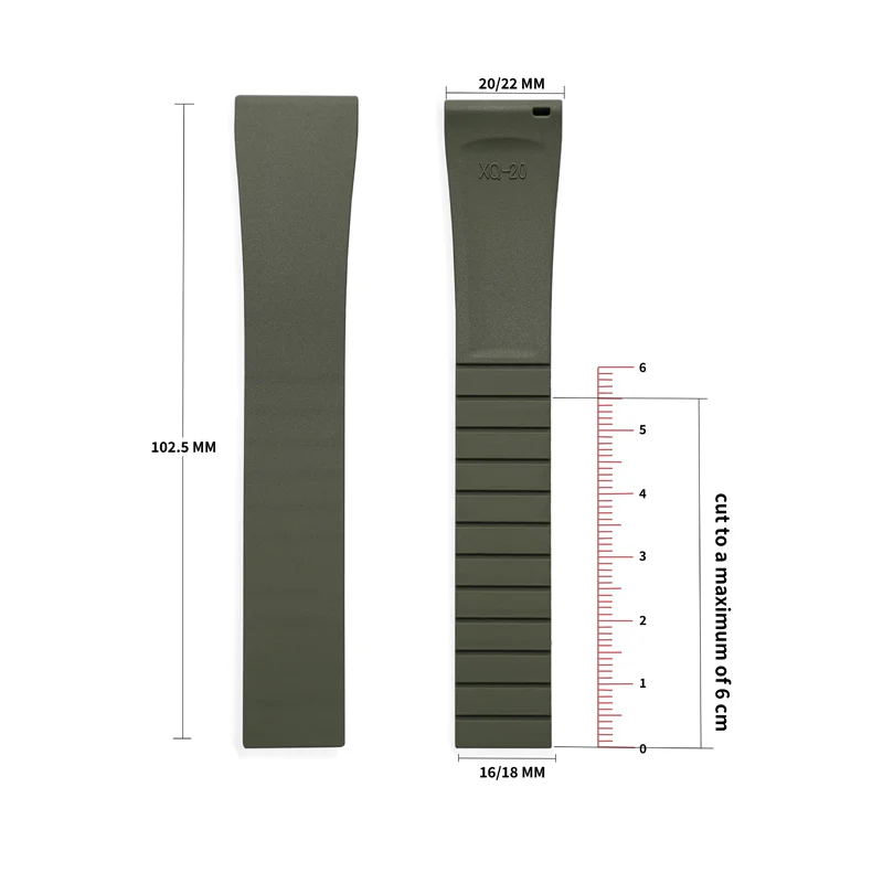 Cut-to-Size FKM Rubber Watch Strap - Image 34