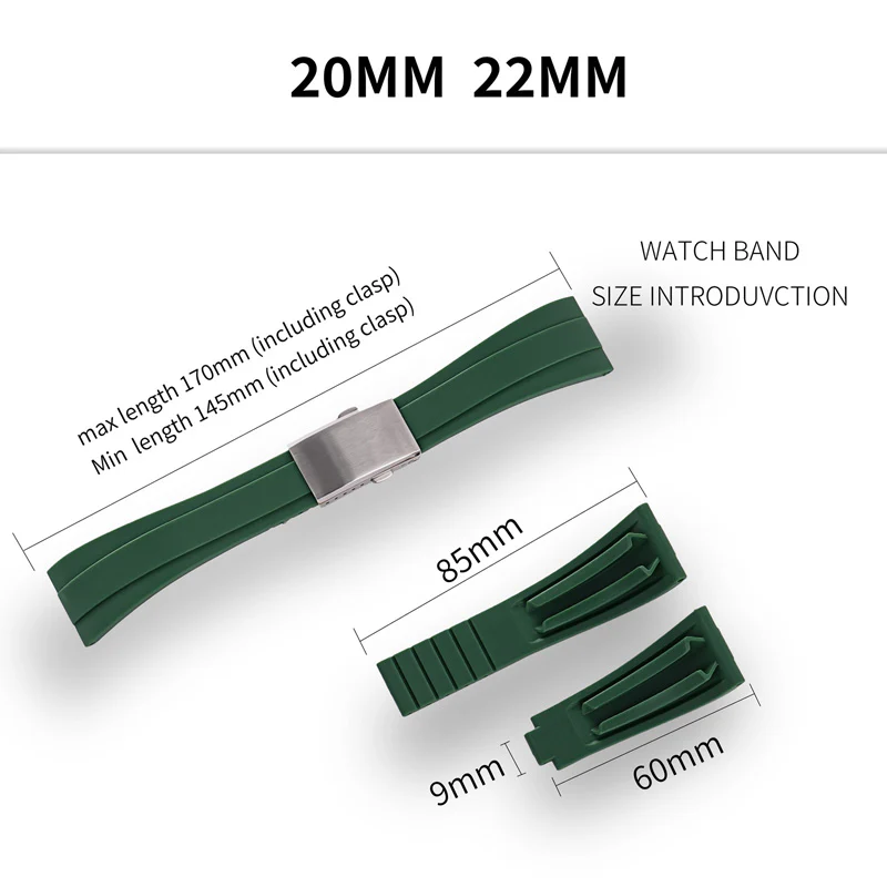 ★New Arrivals★Cut-to-Size TPU Rubber Watch Strap - Image 39