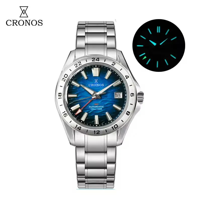 Cronos 39mm GMT NH34 Mechanical Men Watch L6029 V2 - Image 6