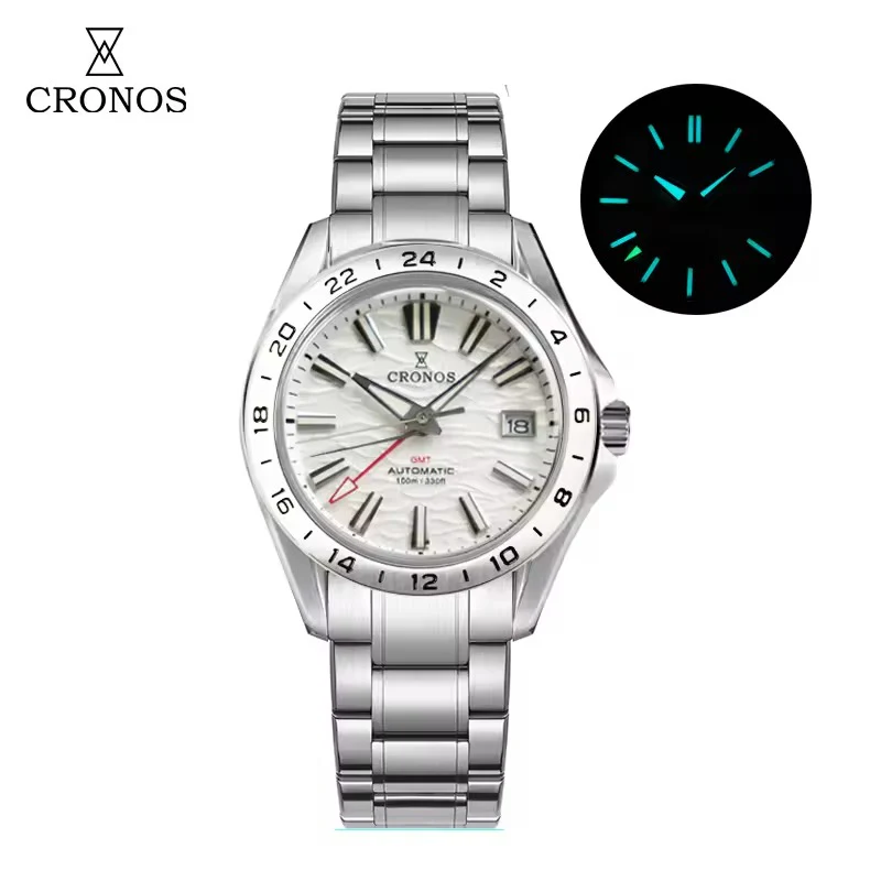 Cronos 39mm GMT NH34 Mechanical Men Watch L6029 V2 - Image 8