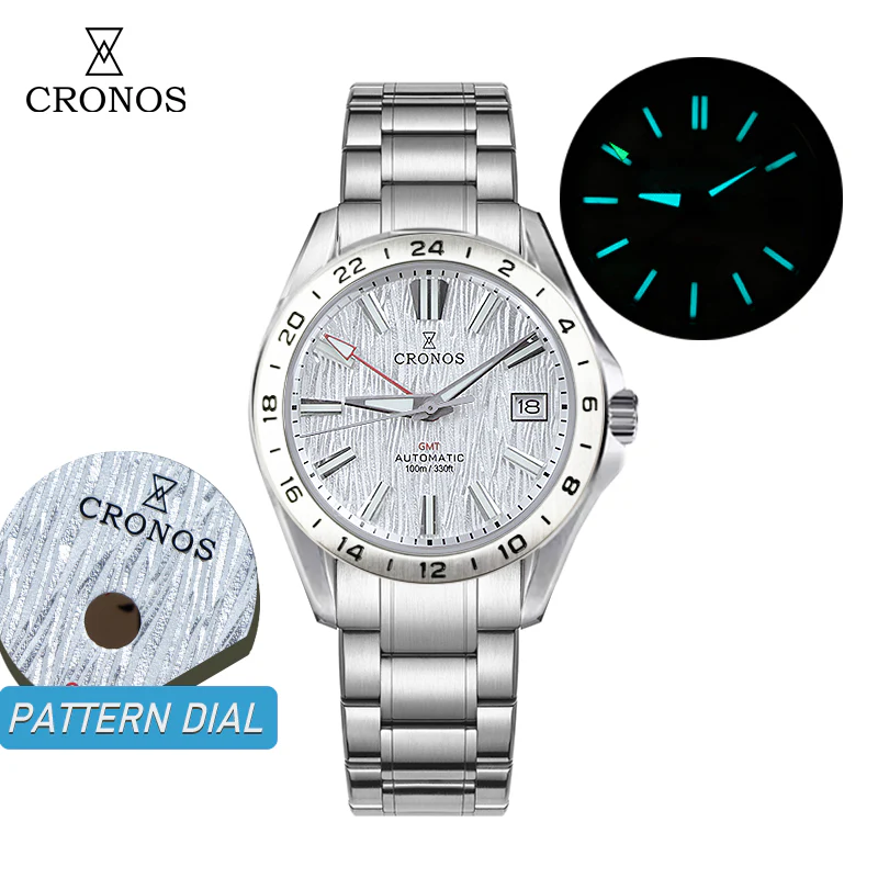 Cronos 39mm GMT NH34 Mechanical Men Watch L6029 V2 - Image 20