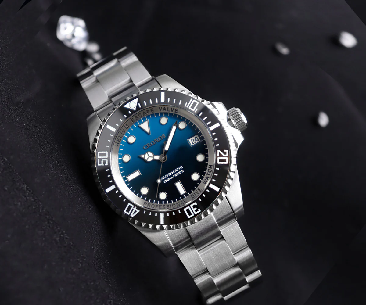 ★★US Warehouse★★Cronos 44mm Sub Diver Watch 2000 Meters Water Miyota 9015 L6039 - Image 11