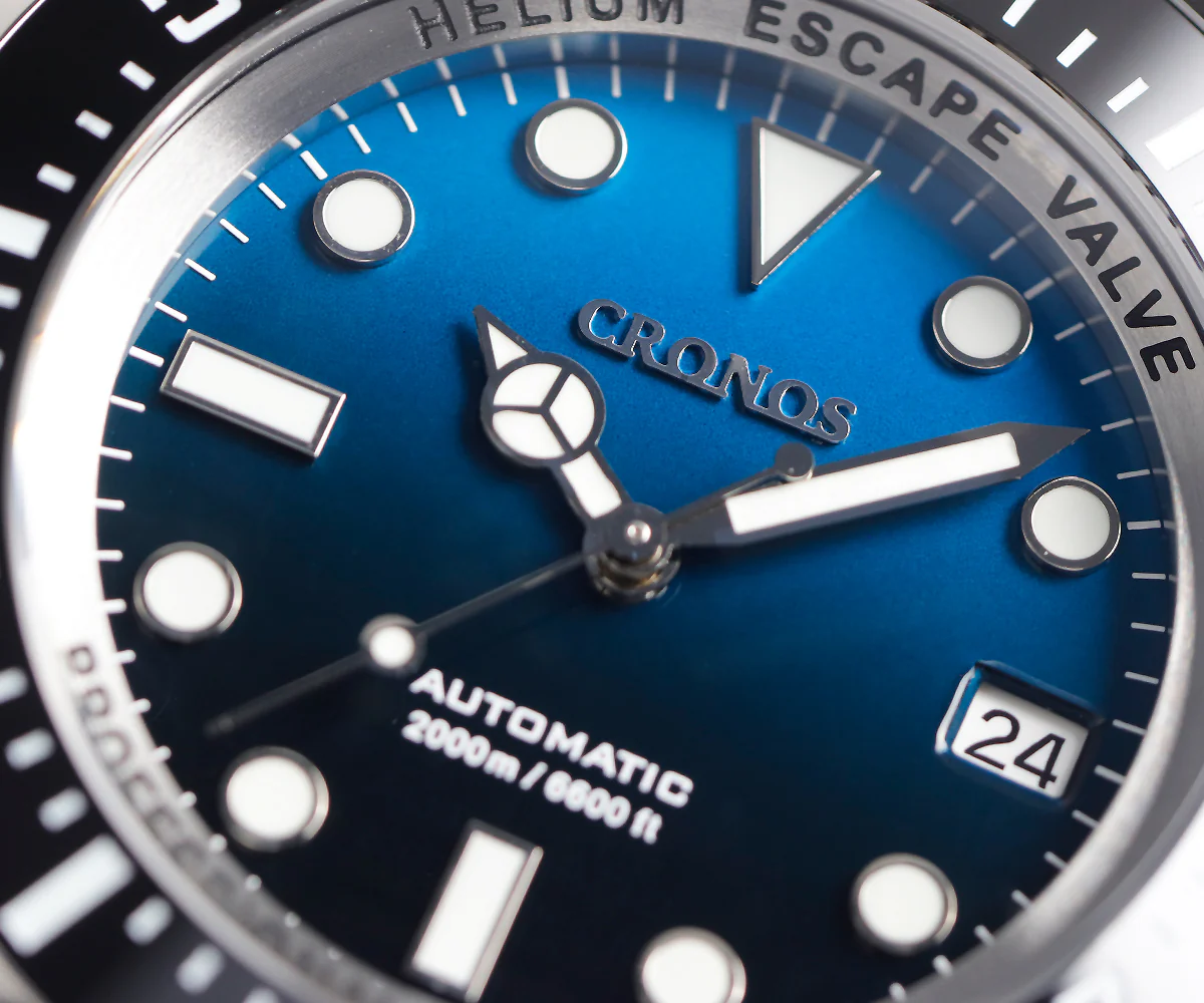 ★★US Warehouse★★Cronos 44mm Sub Diver Watch 2000 Meters Water Miyota 9015 L6039 - Image 12